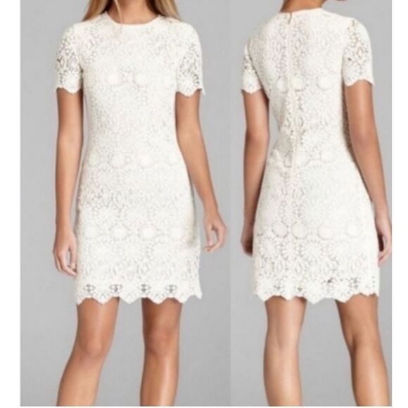 Tory Burch Dresses & Skirts - TORY BURCH Trixy Dress Women’s Large Crochet Lace Cream
